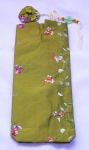Wine Bottle Silk Bag - Olive Green